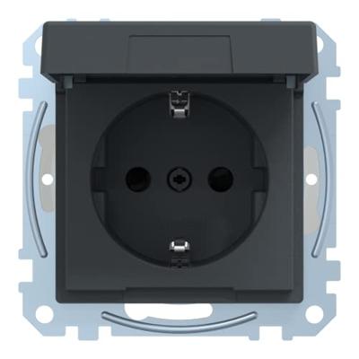 Merten MEG2414-0414 Wandcontactdoos System M Antraciet 1 stuk(s)