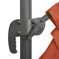 VidaXL Zweefparasol met aluminium paal 400x300 cm terracottakleurig - thumbnail