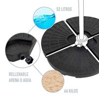 Voet voor Parasol Aktive 48 x 7,5 x 48 cm Plastic - thumbnail