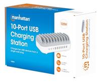 Manhattan 10-Port USB Power Delivery 120 W Laad- en managementsysteem Station IPhone ® 14, 14 Pro, 14 Pro Max, 13, 13 Pro, 13 Pro Max, 13 mini, SE 2022, X, XS, - thumbnail