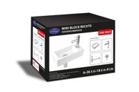 Best Design One Pack fonteinset - 36x18cm - kraan rechts - wit 3853020 - thumbnail