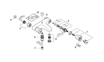 Grohe Costa L Badkraan Met Omstel Chroom