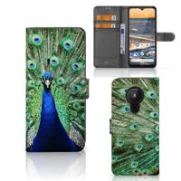 Nokia 5.3 | Telefoonhoesje | Met pasjeshouder | Pauw - thumbnail