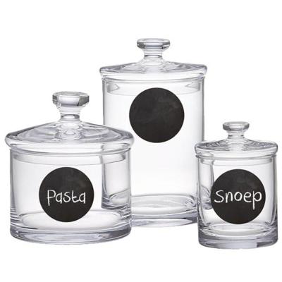 Krijtbordsticker set Voorraad potten