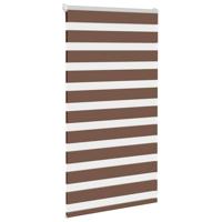 VidaXL Zebra rolgordijn 85x100 cm stofbreedte 80,9 cm polyester bruin - thumbnail