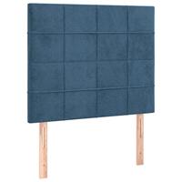 Boxspring met matras fluweel donkerblauw 100x200 cm - thumbnail