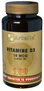 Artelle Vitamine D3 15mcg 100Capsules