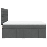 Boxspring met matras stof donkergrijs 140x200 cm - thumbnail