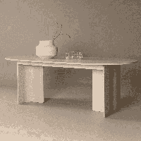 Nohr Ovale Eettafel 'Jadira' 220 x 100cm, kleur Whitewash - thumbnail
