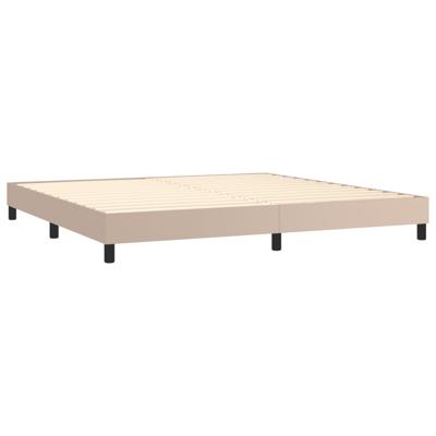 Boxspring met matras kunstleer cappuccinokleurig 90x200 cm