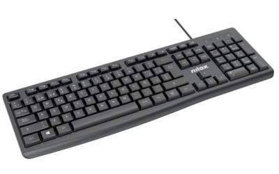 Toetsenbord Nilox NXKBE000013 Zwart Qwerty Spaans