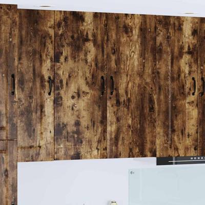 Keukenkast Kalmar Gerookt eiken 80 x 31 x 100 cm Bewerkt hout