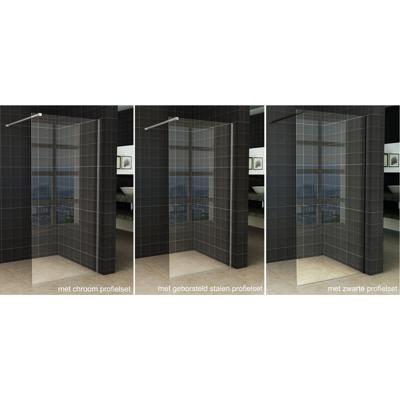 Inloopdouche Wiesbaden Slim 60x200cm 8mm Helder Antikalk Coating (Exclusief profiel)