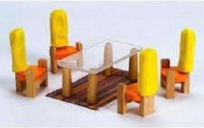 Van Der Doelen Wanju poppenhuis meubels eetkamer