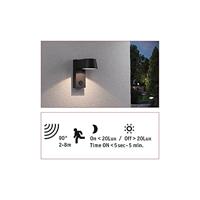 Paulmann Capea 94453 LED-buitenlamp met bewegingsmelder (wand) LED 6 W Grijs - thumbnail