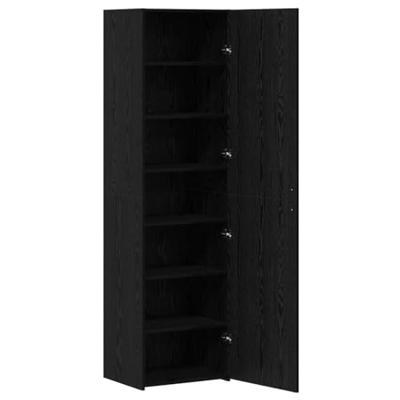 Hoge kast 2 pcs Zwart Eiken 50 x 42,5 x 185 cm