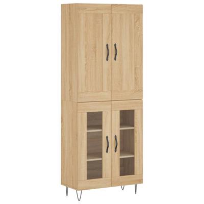 Hoge kast 69,5x34x180 cm bewerkt hout sonoma eikenkleurig