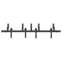 Doos met onderdelen voor schuifdeur 152,5 cm staal zwart - thumbnail