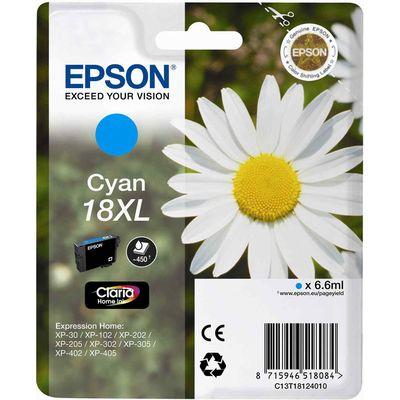 Epson inktcartridge 18XL, 450 pagina's, OEM C13T18124012, cyaan