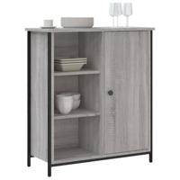 Dressoir 70x30x80 cm bewerkt hout grijs sonoma - thumbnail