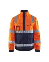 Blåkläder Jack, ongevoerd High-Vis 40231804 | High-Vis Oranje/Marineblauw | Maat XS - 7330509313442 - thumbnail