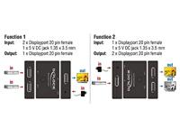 DeLOCK displayport 2 - 1 switch bidirectional 4k 60 hz displayport switch (zwart) - thumbnail