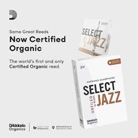 D&apos;Addario Woodwinds ORRS10SSX2H Organic Select Jazz Sopraansaxofoonriet, 2 Hard, 10-pack, Unfiled - thumbnail