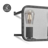 Wandlamp Weave 30/15/20cm, Zwart, Muurlamp gemaakt van metaal, geschikt voor E27 LED lichtbron, wandlamp geschikt voor woonkamer, slaapkamer - thumbnail