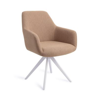 Jesper Home Eetkamerstoel 'Hiroo' Draaibaar, Turn White, kleur Whisper Wheat