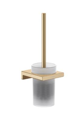 Hansgrohe AddStoris toiletborstel met wandhouder 10,5x12x34,2cm brushed bronze Hansgrohe AddStoris toiletborstel met wandhouder 10,5x12x34,2cm brushed bronze
