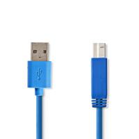 USB 3.0-Kabel | A Male - B Male | 3,0 m | Blauw - thumbnail