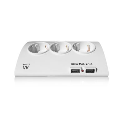 Printplaat Ewent EW3935 1,5 m 2 x USB 2,1 A 2500W (1,5 m) - thumbnail