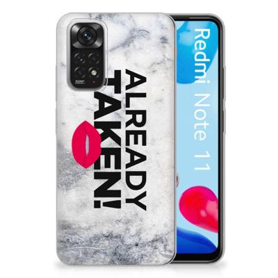 Xiaomi Redmi 10 | Redmi Note 11 4G | Siliconen hoesje | met naam Already Taken White