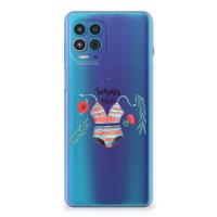 Motorola Moto G100 Telefoonhoesje met Naam Boho Summer - thumbnail