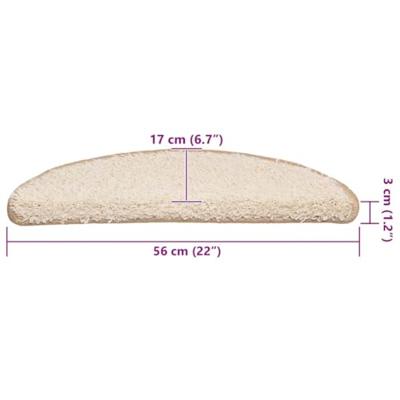 Trapmatten 30 st 56x17x3 cm crèmekleurig