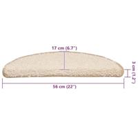 Trapmatten 30 st 56x17x3 cm crèmekleurig - thumbnail