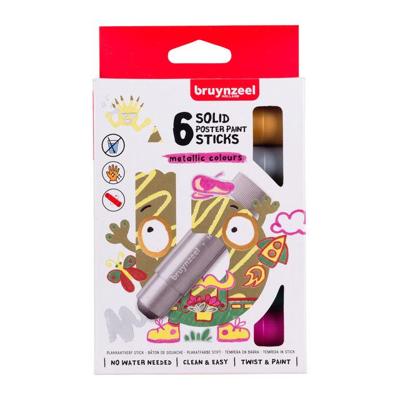 Verfstift bruynzeel kids assorti metallic 6 stuks Verfstift bruynzeel kids assorti metallic 6 stuks