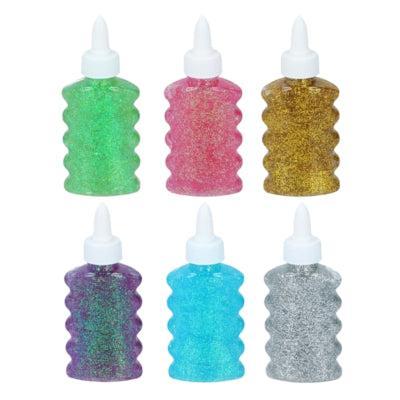 Glitterlijm 80 ml 6 assorti | 24 stuks