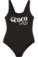 Protest badpak Itske met printopdruk zwart - thumbnail