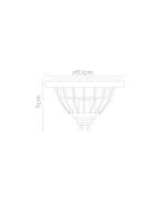 Lucide ES111 - Led lamp - Ø 11 cm - LED Dim to warm - GU10 - 1x12W 2200K/3000K - Zwart - thumbnail