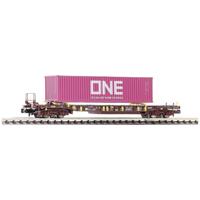 Fleischmann 825059 N zakwagen T3 van de AAE Met 40-container van containerbedrijf ONE - thumbnail