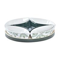 Set voor voorgerechtjes DKD Home Decor Wit Groen Wit/Groen Keramiek Lakens 6 Onderdelen 22 x 22 x 1 cm - thumbnail