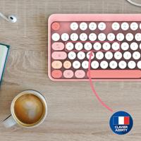 Toetsenbord en muis Mobility Lab Pure Color Rose Azerty Frans - thumbnail