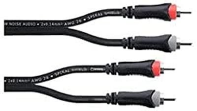 Cordial 14835 Cinch Audio Aansluitkabel [2x Cinch-stekker - 2x Cinch-stekker] 1 m Zwart PVC-mantel, Tweelingkabel