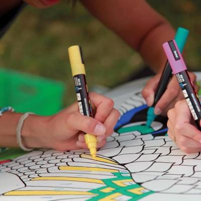 Posca paintmarkers, metalen doos van 20 stuks, assorti, ontwerp Pop Colours