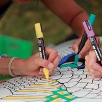 Posca paintmarkers, metalen doos van 20 stuks, assorti, ontwerp Stickers Graffiti - thumbnail