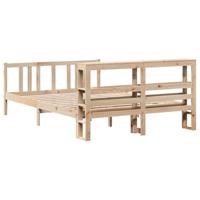 Bedframe met hoofdbord massief grenenhout 120x200 cm - thumbnail