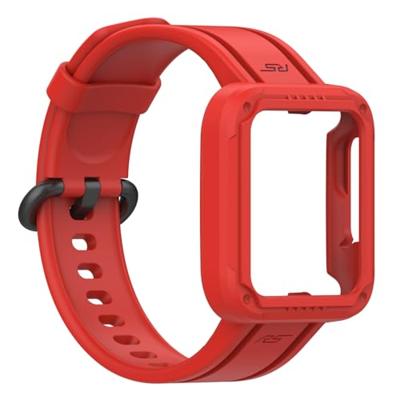 Siliconen sportband met case - Rood - Xiaomi Redmi Watch 2 (Lite)