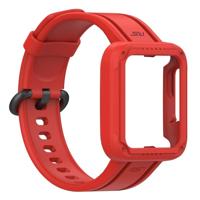 Siliconen sportband met case - Rood - Xiaomi Redmi Watch 2 (Lite) - thumbnail