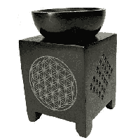 Olieverdamper Zeepsteen Flower of Life - thumbnail